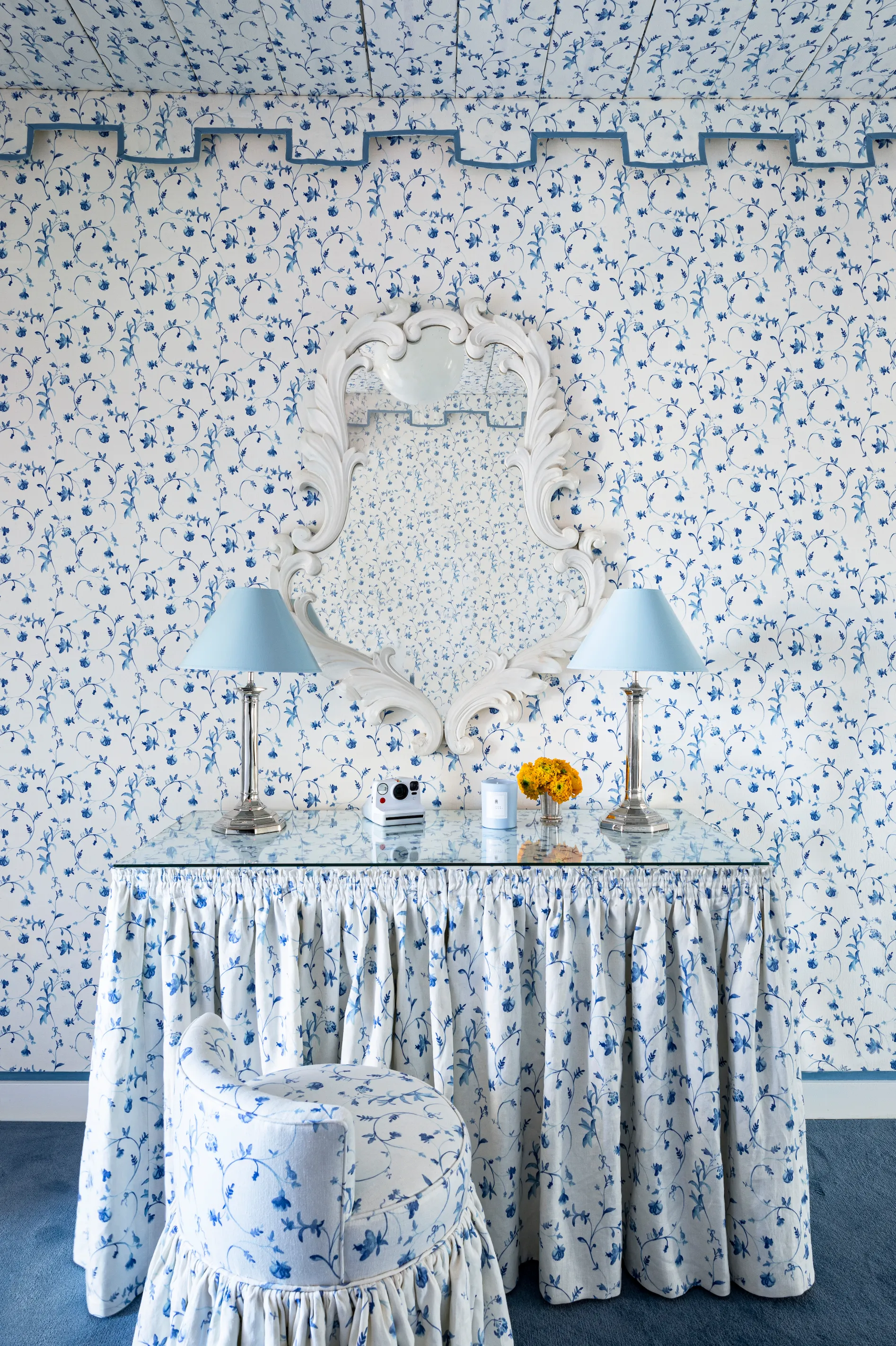 Paperweave Wallpaper - Blue Botanical