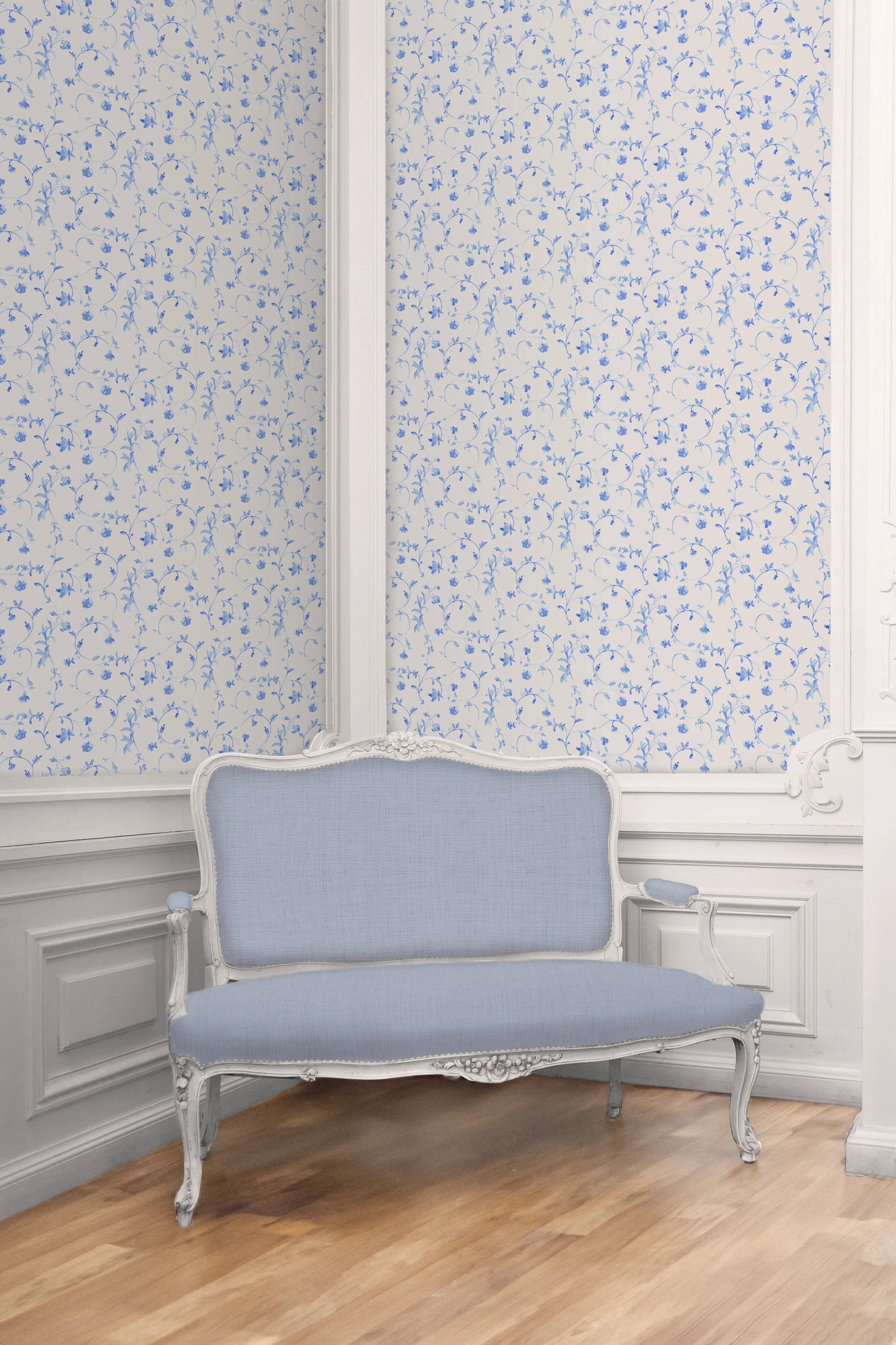 Paperweave Wallpaper - Blue Botanical