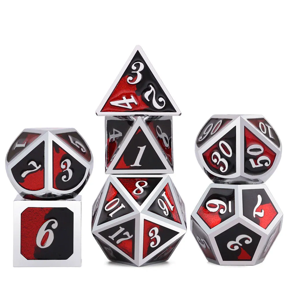 Prismatic Metal Polyhedral Dice Set