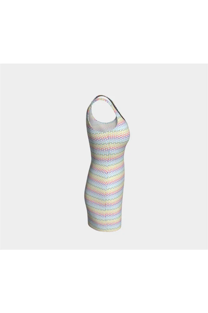 Rainbow Honeycomb Bodycon Dress