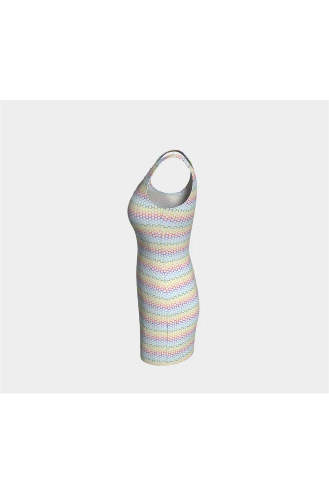 Rainbow Honeycomb Bodycon Dress