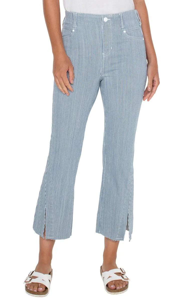 *SALE* LIVERPOOL GIA GLIDER PANT - CHAMBRAY STRIPE - LM7893ST9CHS