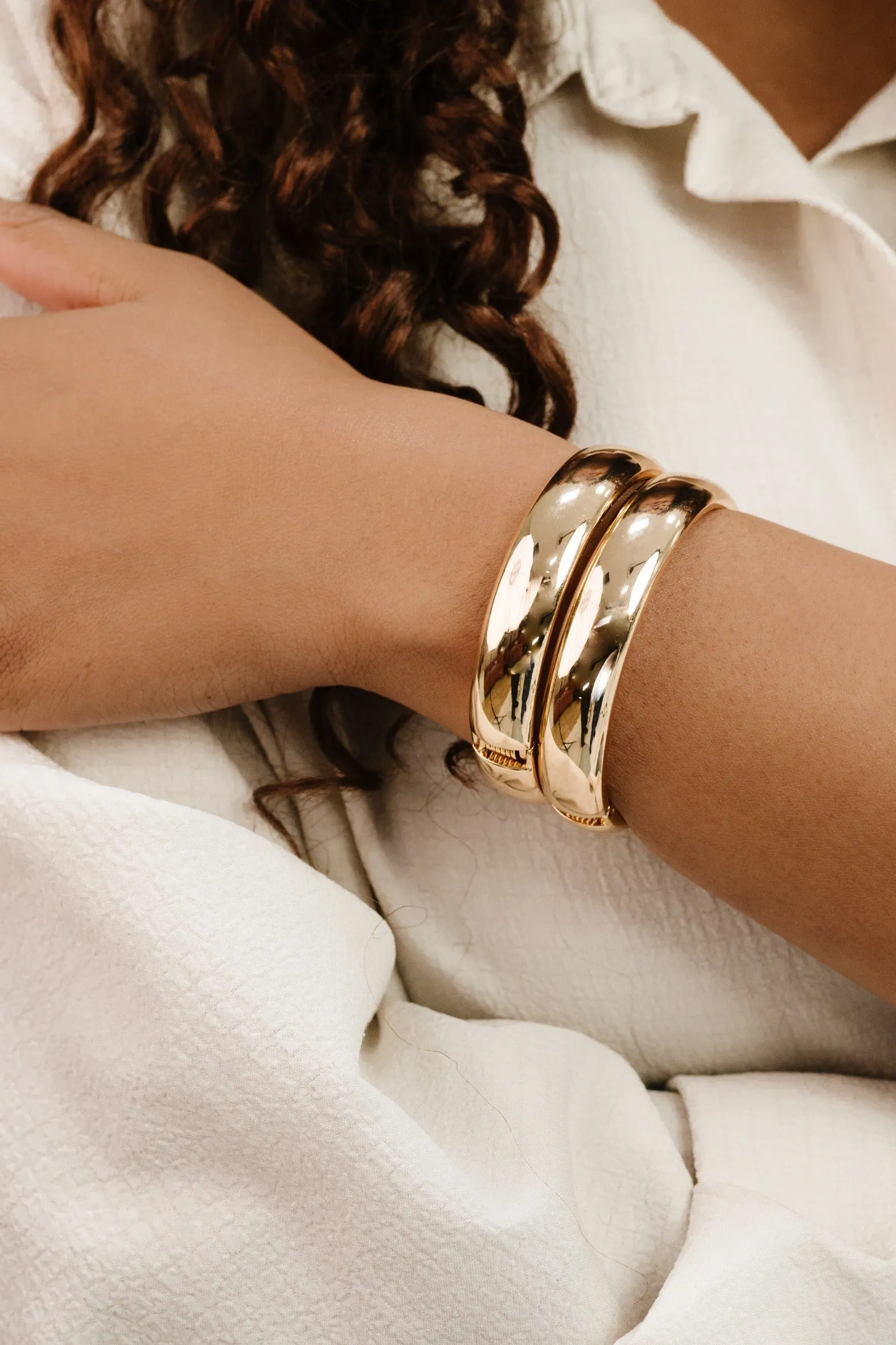 Simple Stackable Bangle Bracelet Set