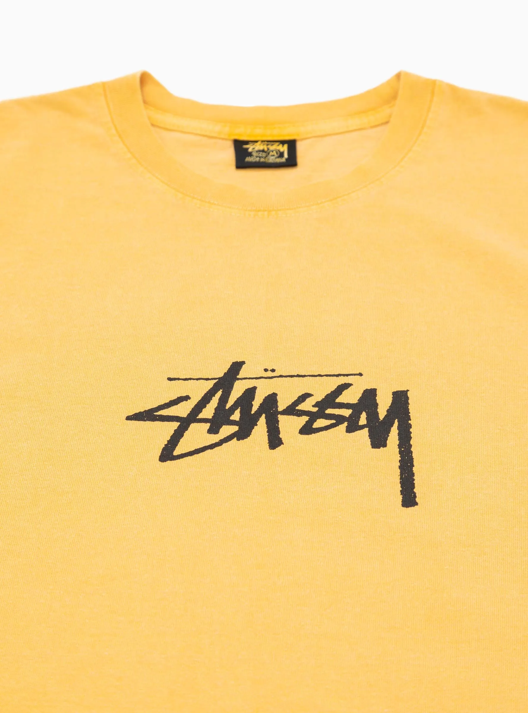 Small Stock Pigment Dyed T-shirt Honey Yellow