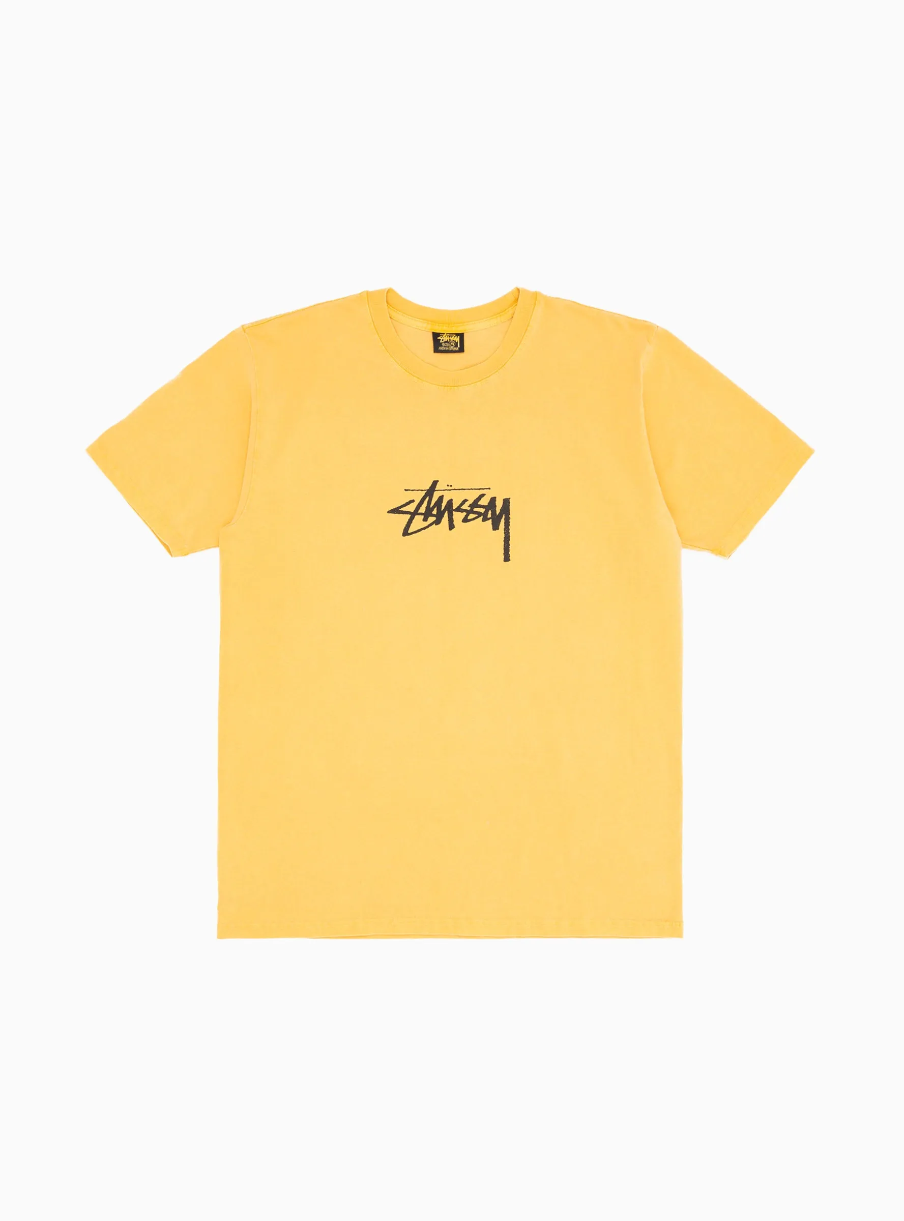 Small Stock Pigment Dyed T-shirt Honey Yellow