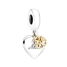 Sterling Silver Zircon Stylish Charm For Girls & Women