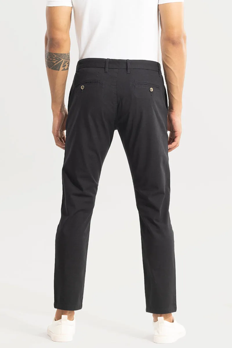 Stygian Black Linen Pant