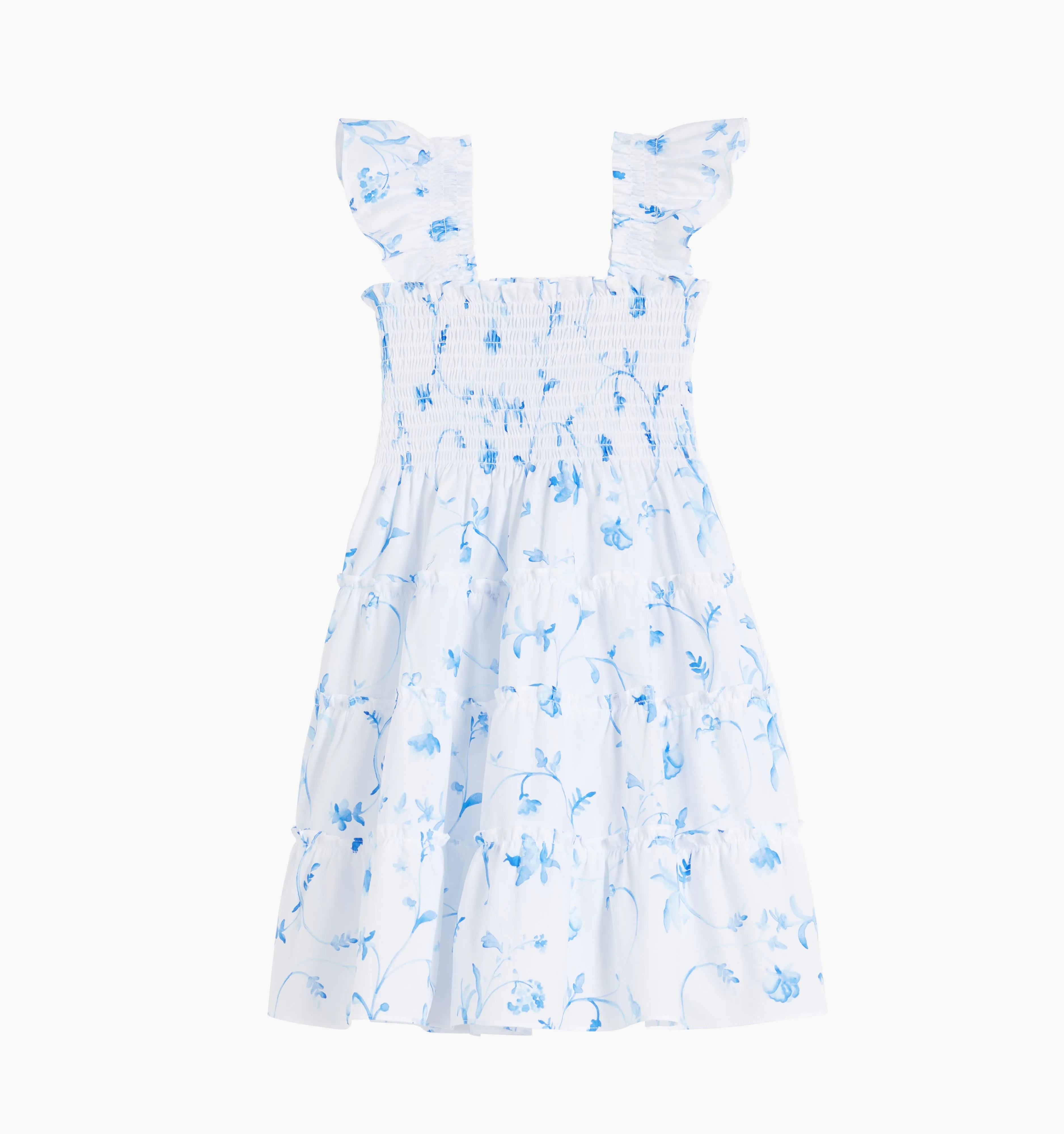 The Baby Ellie Nap Dress - Blue Botanical