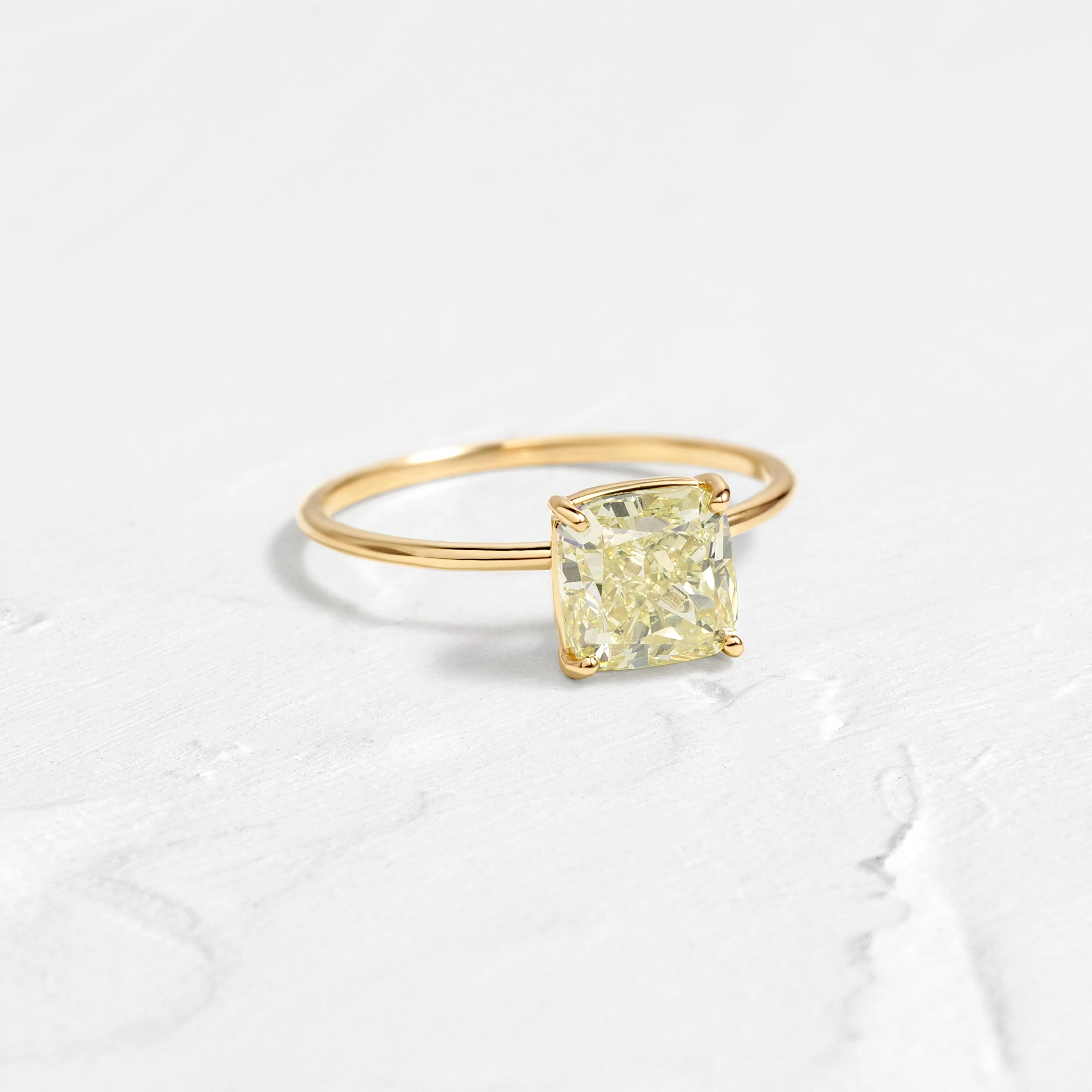 Whisper Ring, 2ct. Yellow Diamond