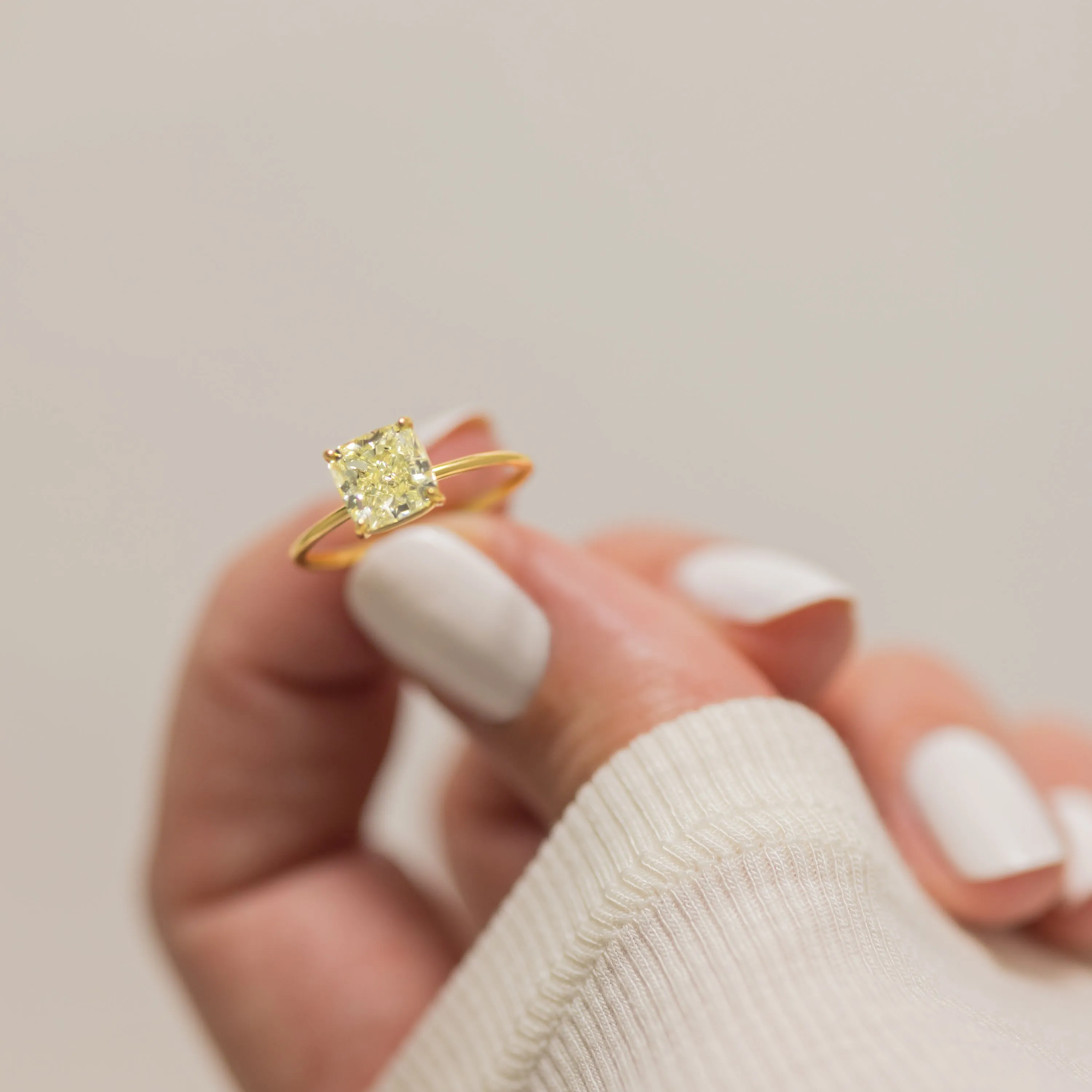 Whisper Ring, 2ct. Yellow Diamond