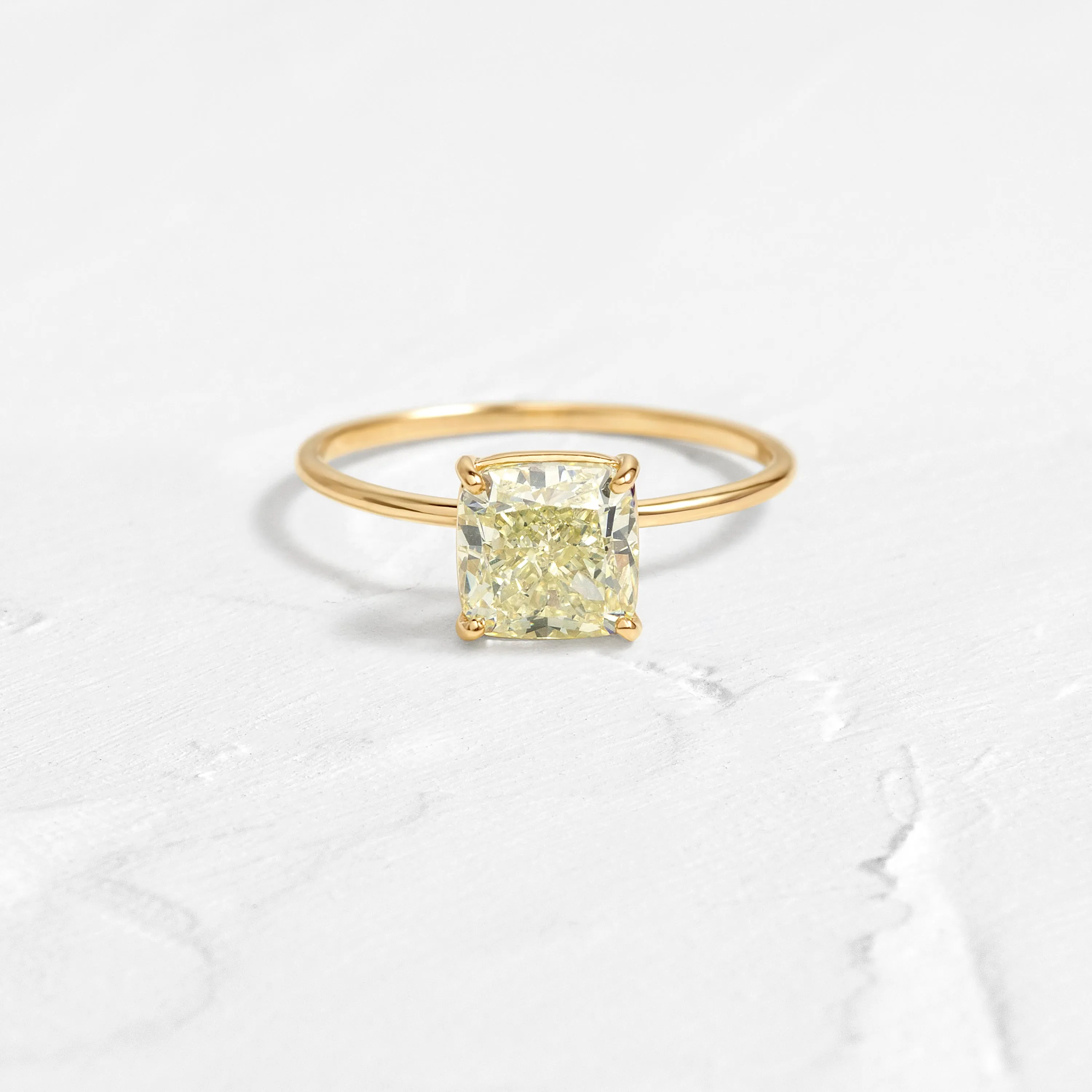 Whisper Ring, 2ct. Yellow Diamond