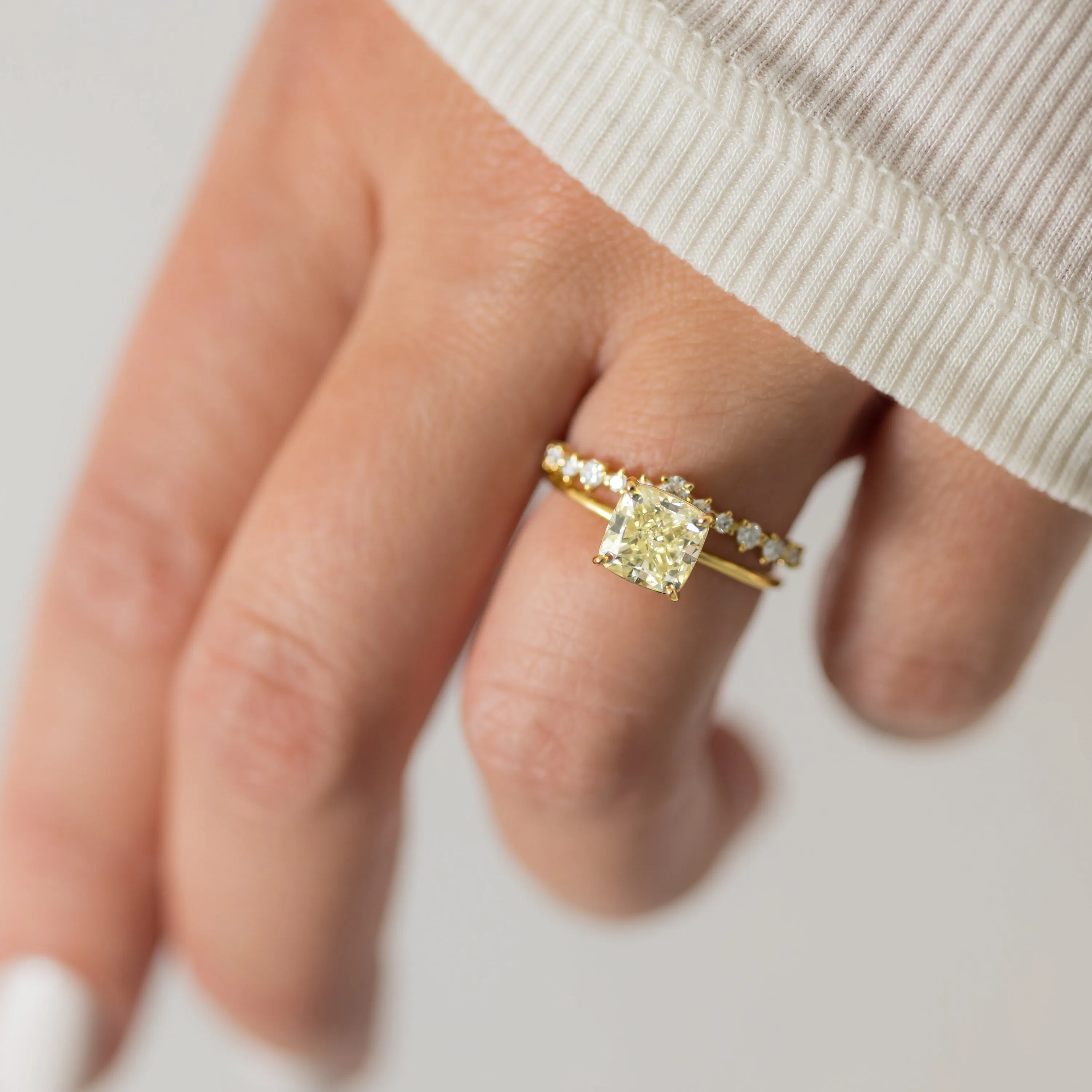 Whisper Ring, 2ct. Yellow Diamond