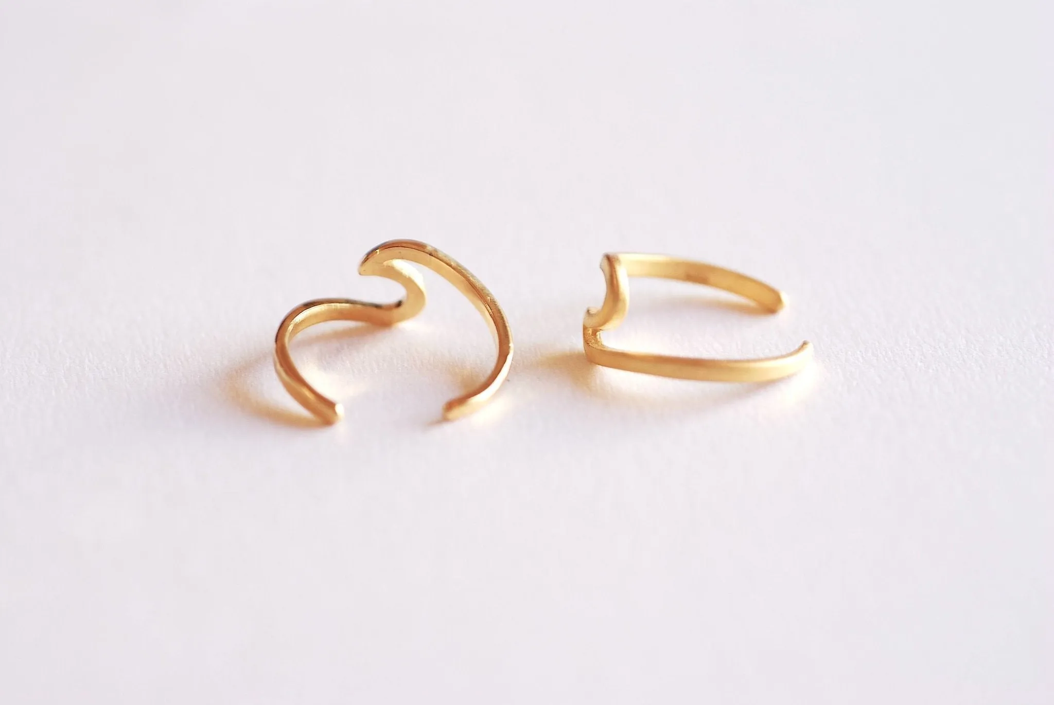 Wholesale Shiny Gold Adjustable Wave Ring- nalu ring, ocean ring, tidal wave, beach jewelry, ocean jewelry, nautical surf ring, Adjustable ring,