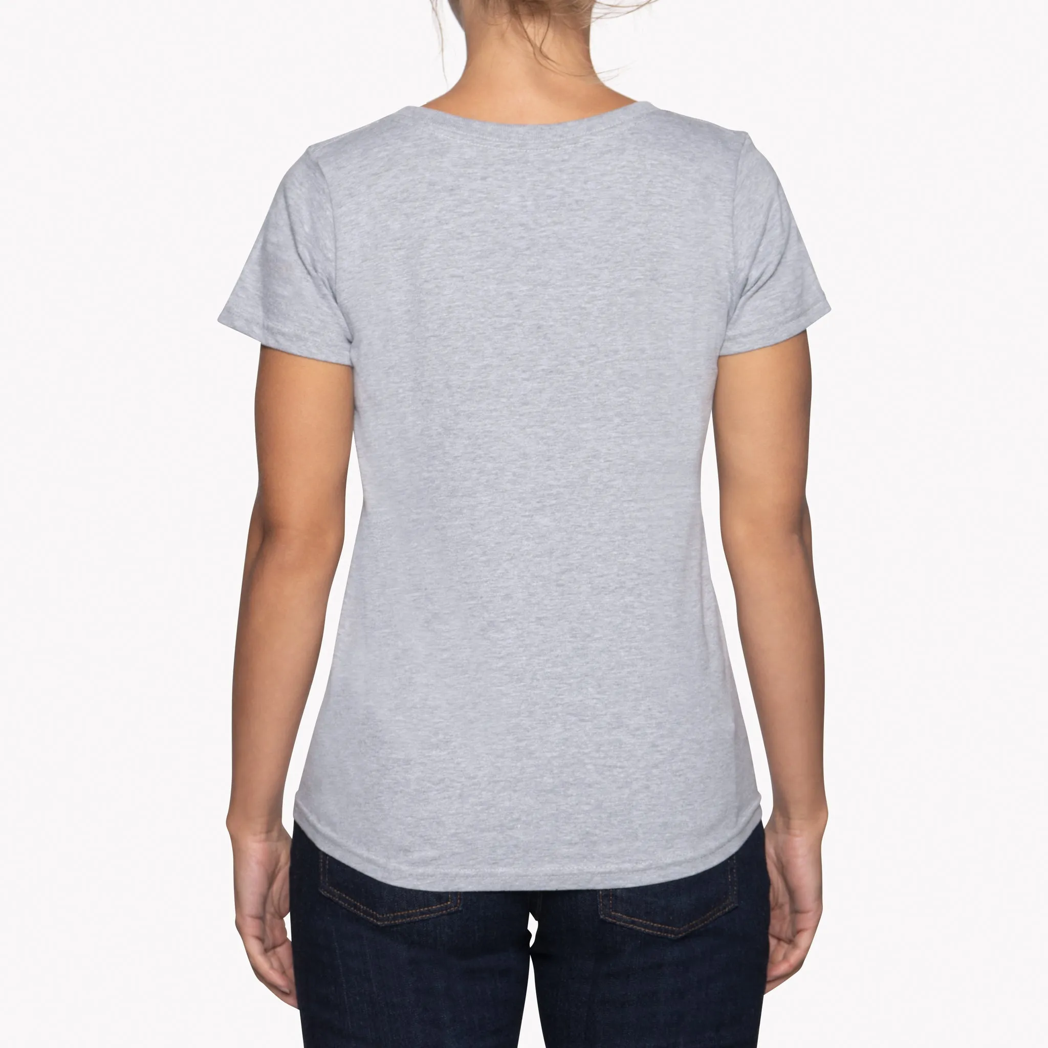 Women's - Circular Knit Ballet Tee - Double Ring-Spun Cotton - Heather Grey