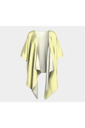 Yellow & White Draped Kimono